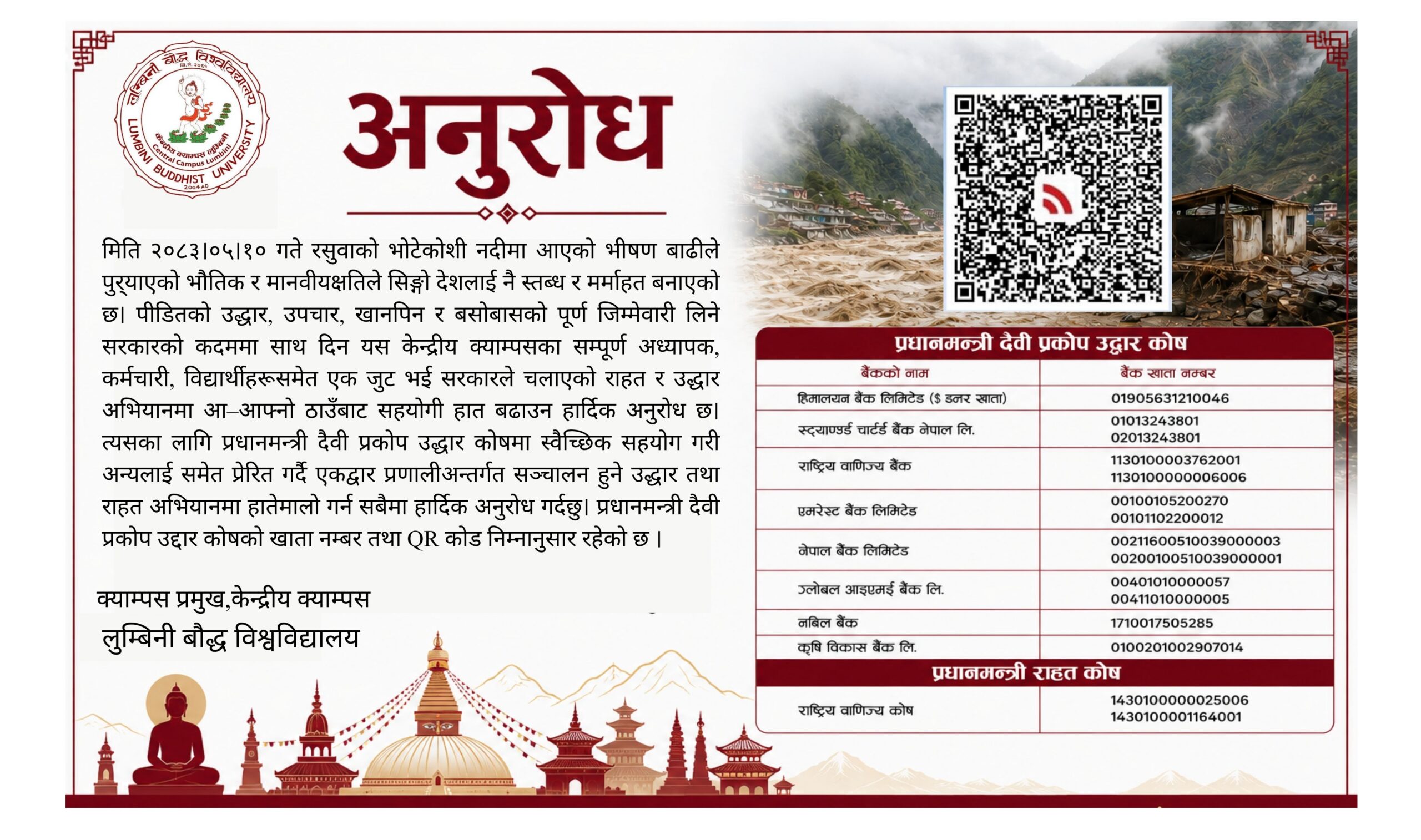 मिति २०८३।०५।१० गते रसुवाको भोटेकोशी नदीमा आएको भीषण बाढीले पुर्_याएको भौतिक र मानवीयक् (3)